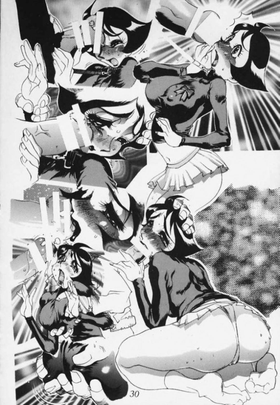 【エロ漫画】神崎はジェシーにSMプレイで陵辱されペニバンで犯されアクメする【よろず】