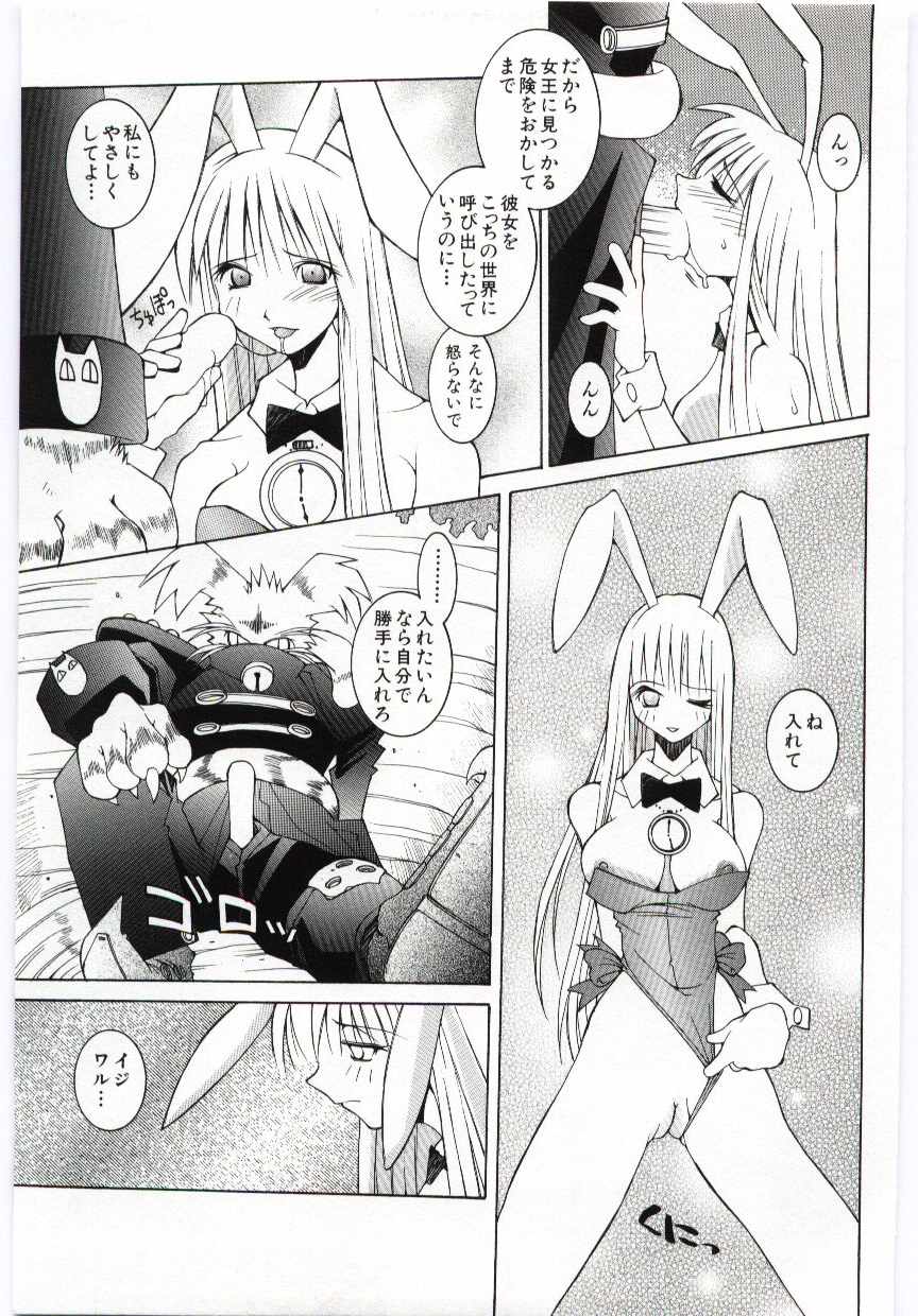【エロ漫画】バニーコスプレで誘惑しちゃうお姉さん…挿入おねだりをして生ハメ中出しセックスしちゃう【道満晴明：アリス】