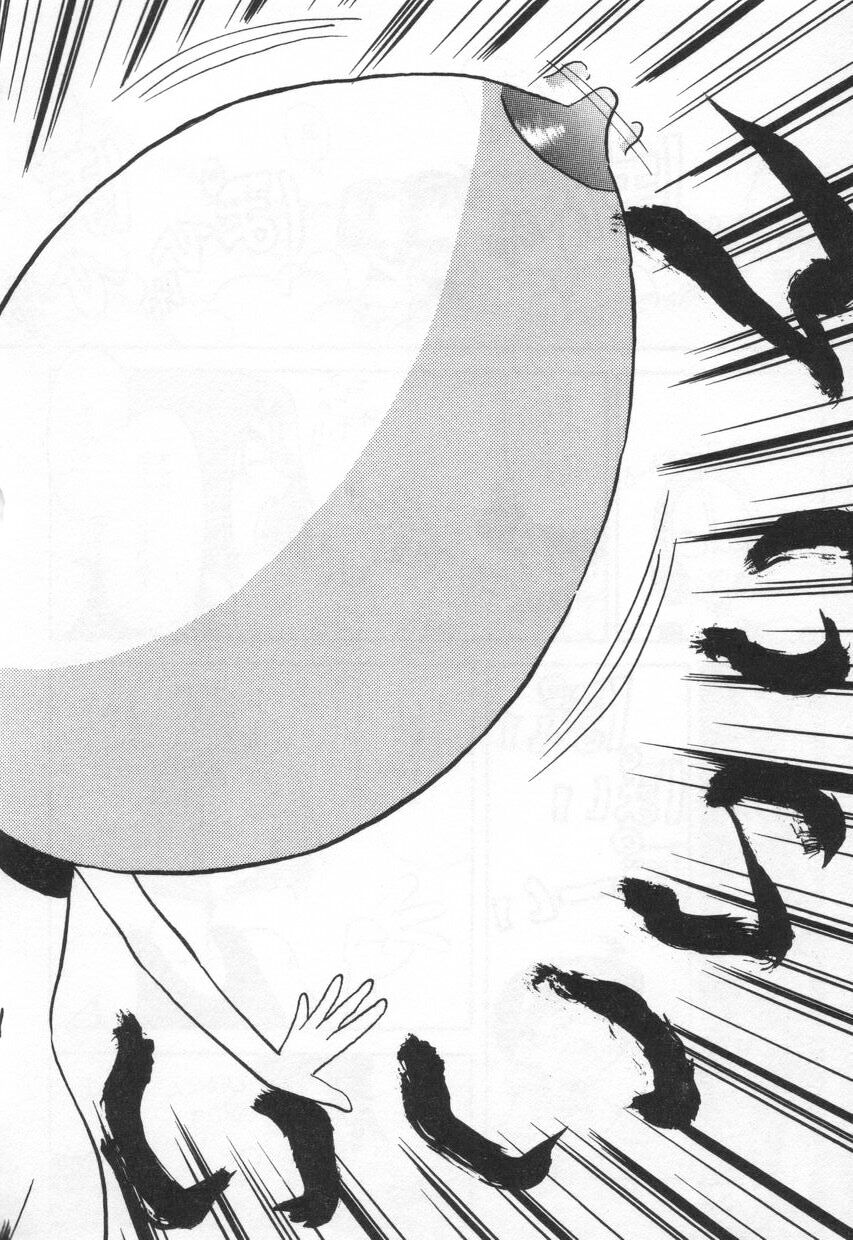 【エロ漫画】キャンディピンを飲んで巨乳になっちゃう淫乱お姉さん…パイズリをして射精しておっぱいがしぼんちゃう【よこやまちちゃ：ふしぎなまりも】