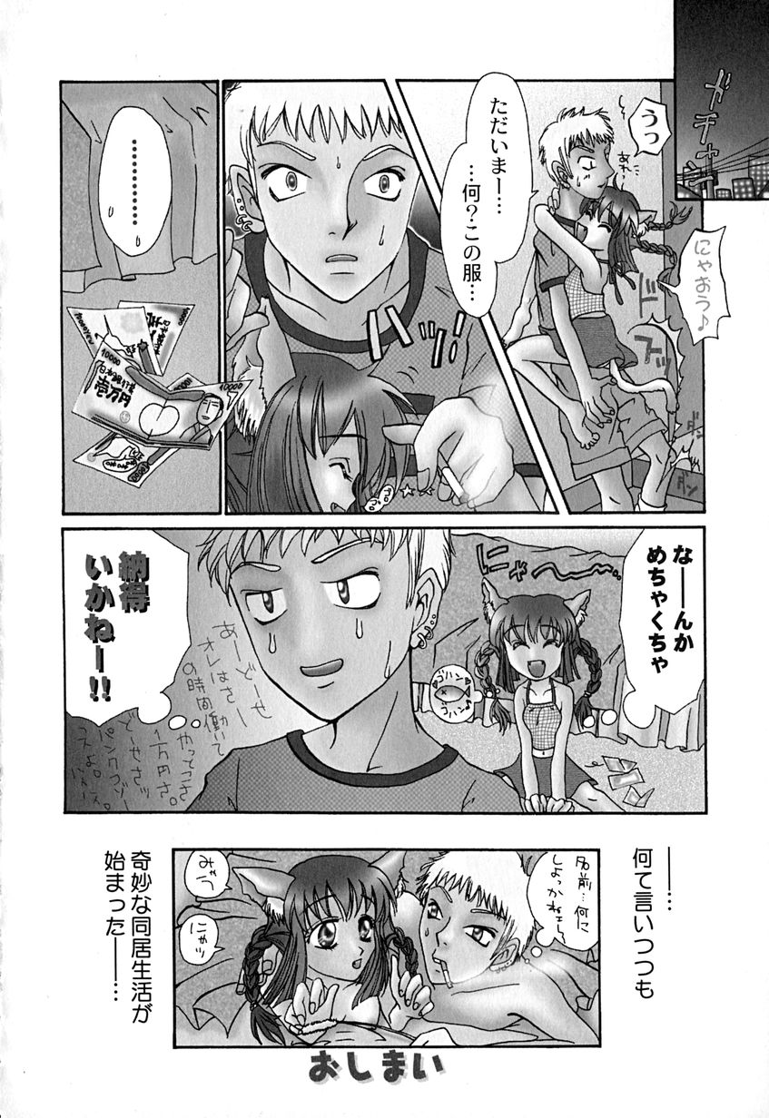 【エロ漫画】ご主人さまにご奉仕しちゃう猫耳お姉さん…フェラをして生ハメ中出しいちゃラブセックスしちゃう【はにいうさこ：こねこにご用心】