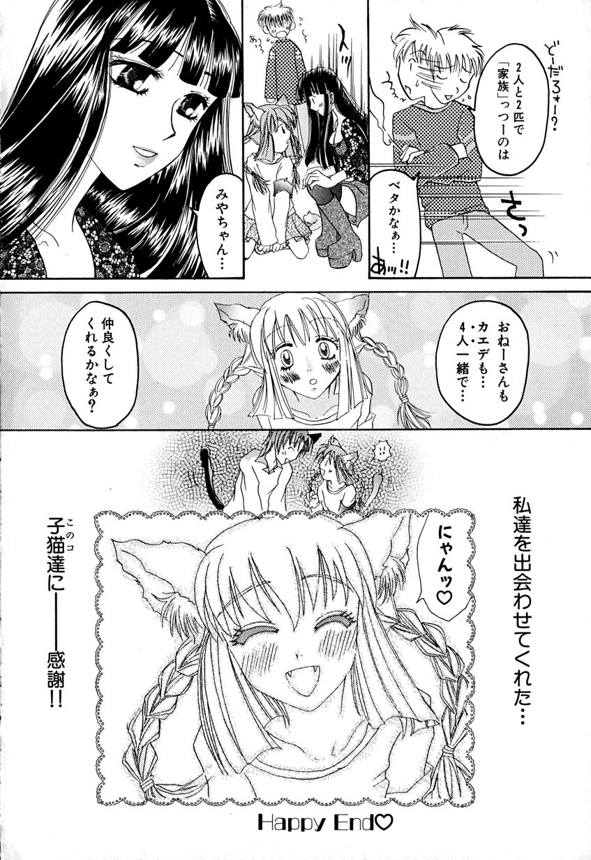 【エロ漫画】セックスで寂しさを満せるか試し巨乳のお姉さん…乳首舐めをされて騎乗位で生ハメ中出しいちゃラブセックスしちゃう【はにいうさこ：こねこにご用心!?】