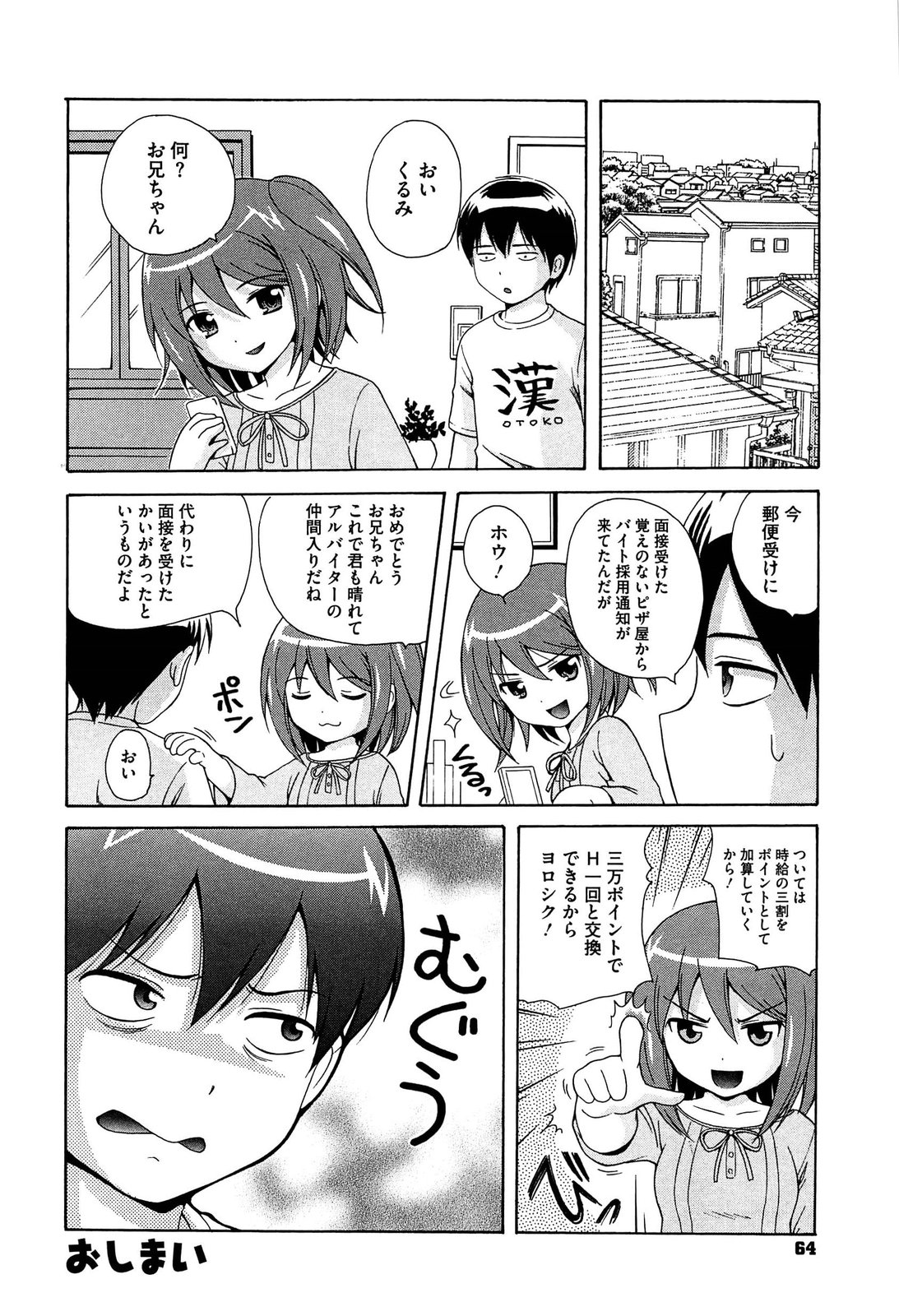 【エロ漫画】自分は働かずに妹のサポートに徹すると言って勝手に妹のバイト決めちゃう兄…さらに女子力足りないと言って乳首やまんこ責めつつ中出しセックスしちゃう【ねんど。：お兄ちゃんは心配性】