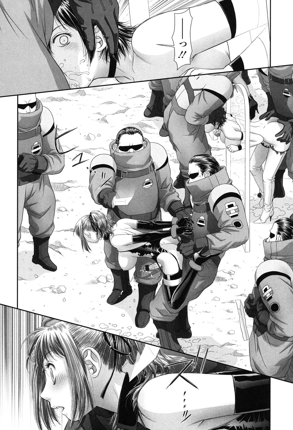 【エロ漫画】調教されて犯されちゃう巨乳のふたなりお姉さん…フェラやバックで生ハメ中出し輪姦レイプでアクメ堕ちしちゃう【唯登詩樹：あねmy sister +】 6ページ