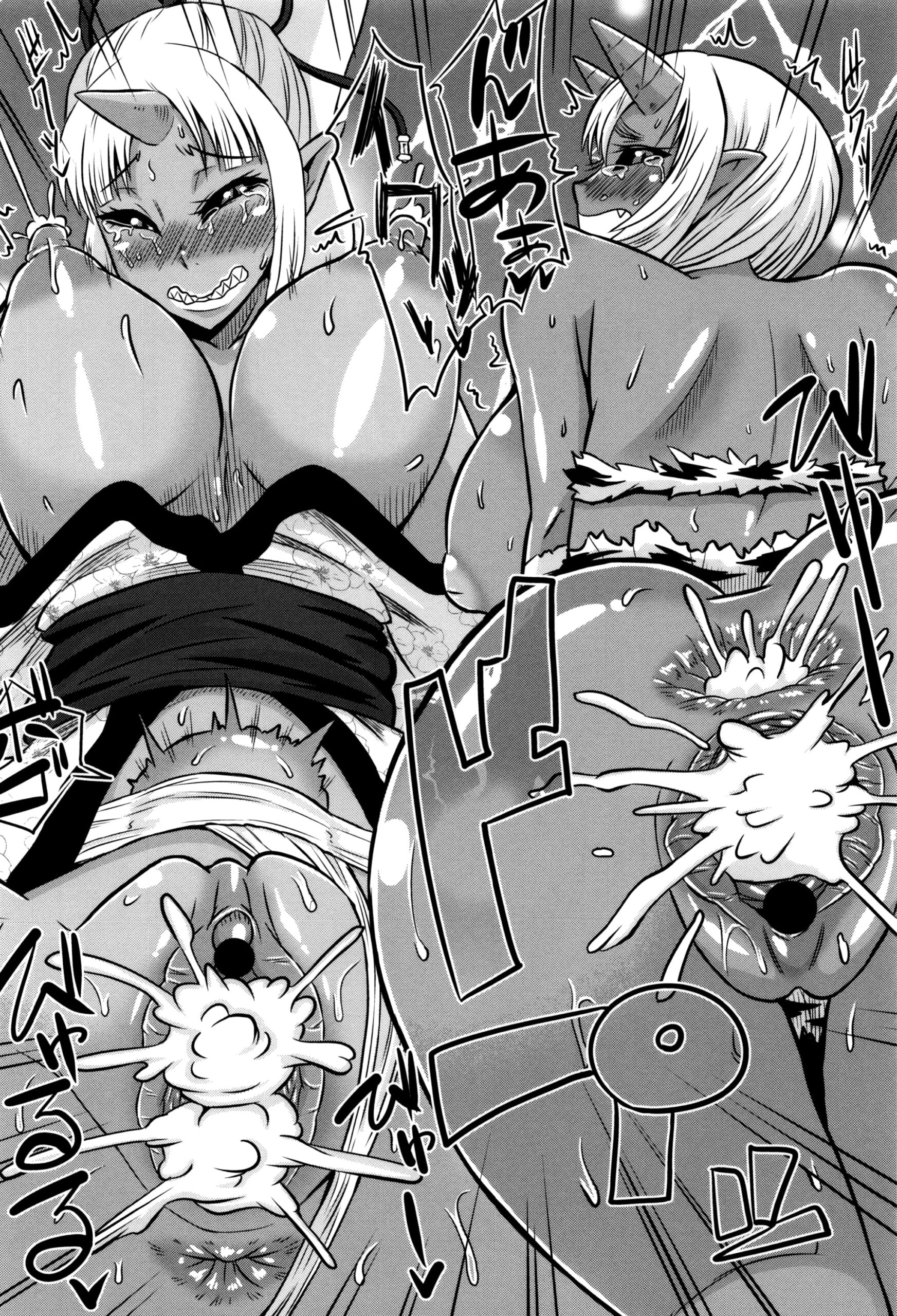 【エロ漫画】異世界の洞窟を訪れた桃太郎たち一行は、道を探しながら仲間とはぐれてしまう…洞窟にたどり着くと変態のエロ鬼に逆レイプされてちゃう【ユウキレイ：ピーチヒーロー！】